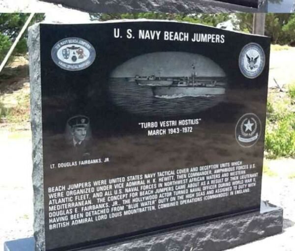 U.S. NAVY BEACH JUMPERS WAR MEMORIAL BACK