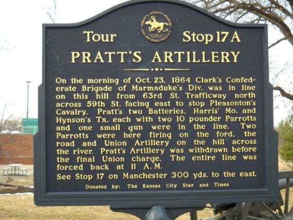 PRATT’S ARTILLERY WAR MEMORIAL MARKER