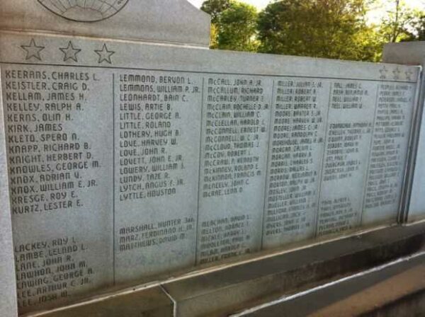 MECKLENBURG COUNTY WORLD WAR II MEMORIAL SECTION C