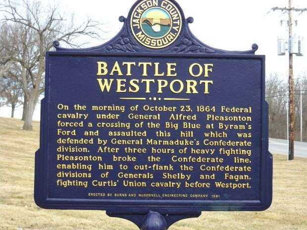 BATTLE OF WESTPORT WAR MEMORIAL MARKER
