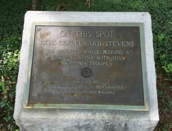 BRIG. GEN. EDWARD STEVENS REVOLUTIONARY WAR MEMORIAL PLAQUE