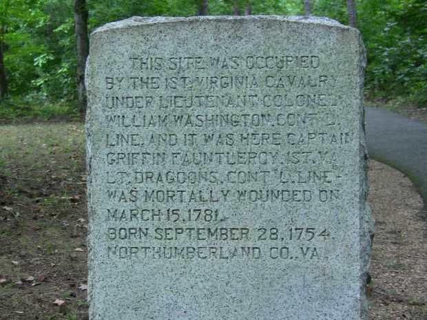 CAPT. GRIFFIN FAUNTLEROY REVOLUTIONARY WAR MEMORIAL
