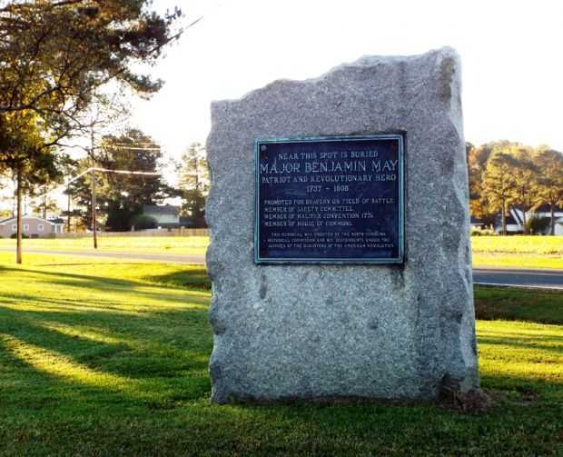 MAJOR BENJAMIN MAY REVOLUTIONARY WAR MEMORIAL
