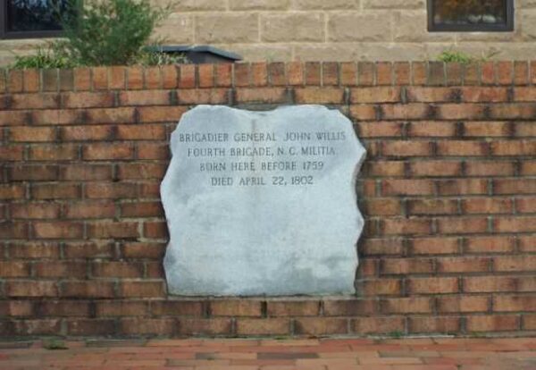 BRIGADIER GENERAL JOHN WILLIS REVOLUTIONARY WAR MEMORIAL TABLET
