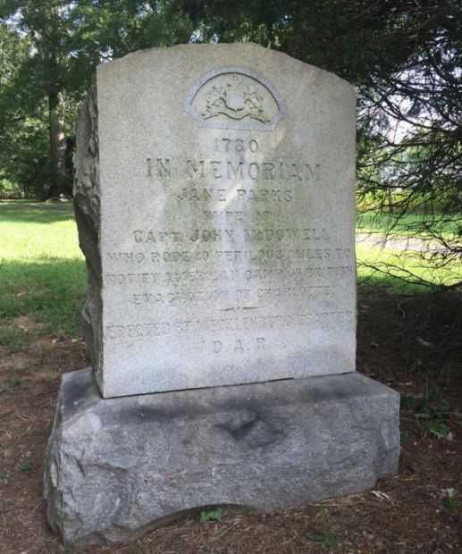 IN MEMORIAM JANE PARKS REVOLUTIONARY WAR MEMORIAL