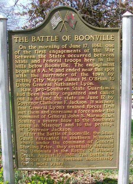 THE BATTLE OF BOONVILLE WAR MEMORIAL MARKER