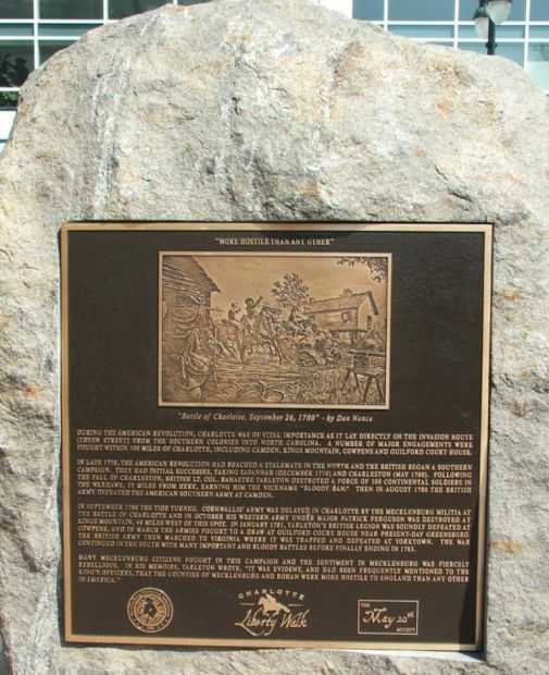 BATTLE OF CHARLOTTE REVOLUTIONARY WAR MEMORIAL