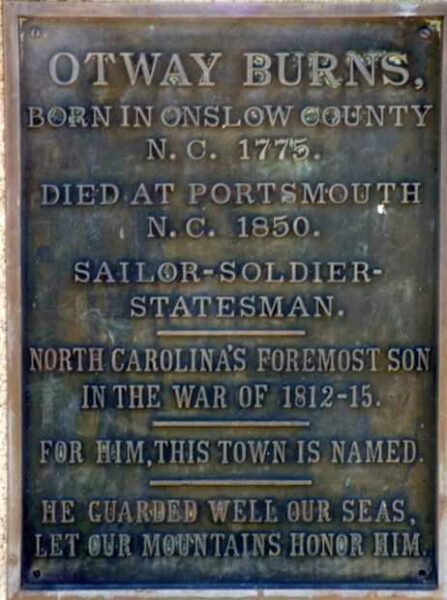 OTWAY BURNS WAR MEMORIAL PLAQUE