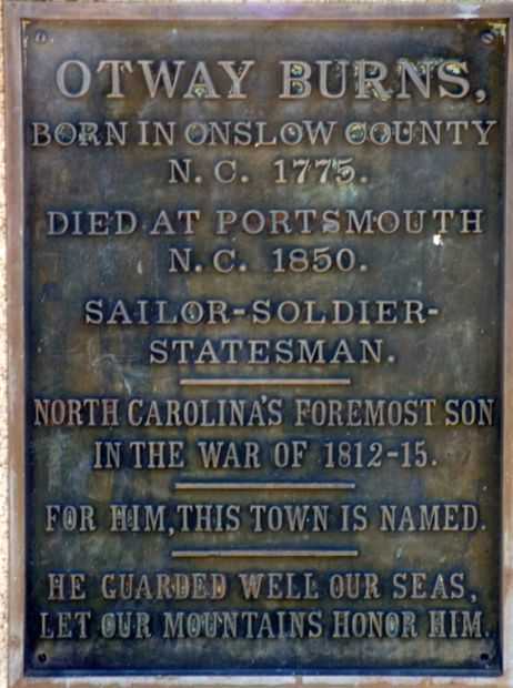 OTWAY BURNS WAR MEMORIAL PLAQUE