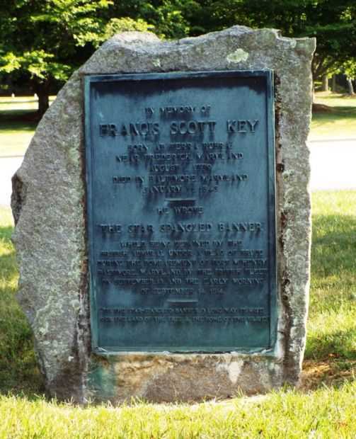 FRANCIS SCOTT KEY MEMORIAL PLAQUE