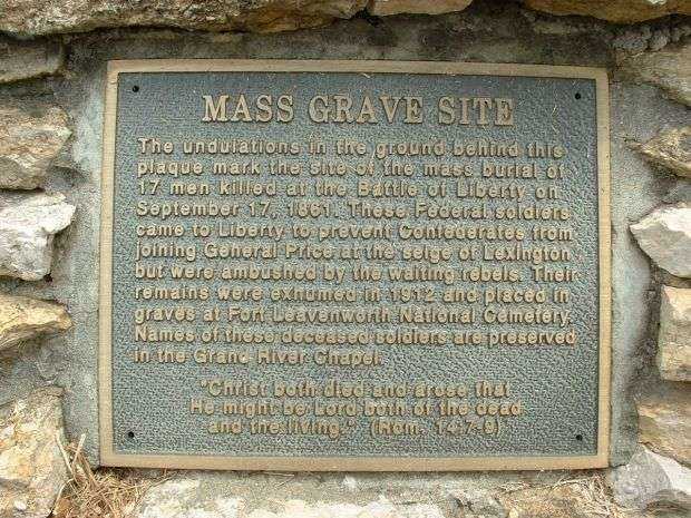 BATTLE OF LIBERTY MASS GRAVE WAR MEMORIAL