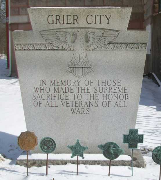 GRIER CITY SUPREME SACRIFICE WAR MEMORIAL