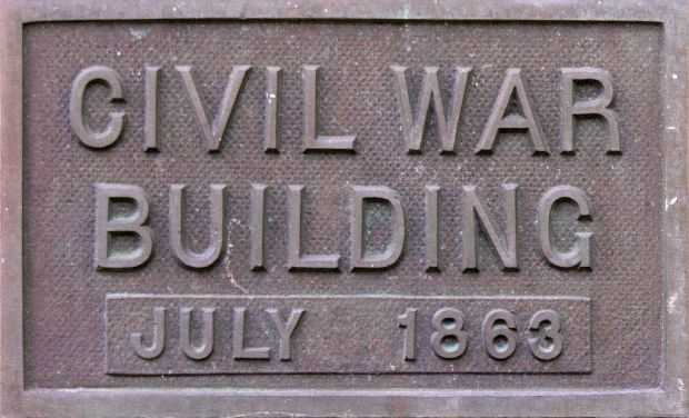 CIVIL WAR BUILDING JULY 1863 MEMORIAL PLAQUE