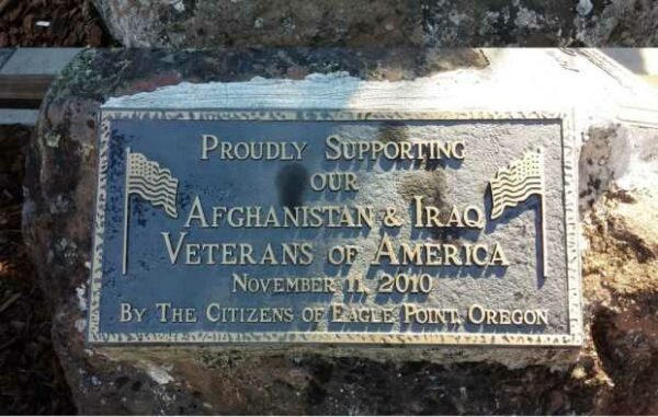 EAGLE POINT AFGHANISTAN AND IRAQ WARS VETERANS MEMORIAL PLAQUE