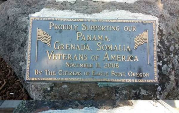EAGLE POINT PANAMA, GRENADA, AND SOMALIA VETERANS MEMORIAL PLAQUE