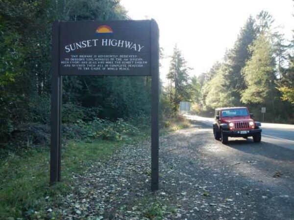 SUNSET HIGHWAY MEMORIAL MARKER