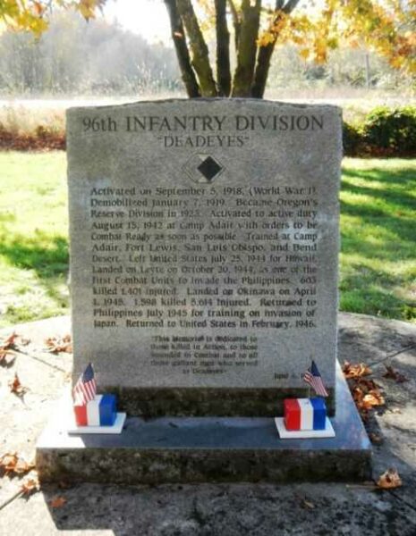 96TH INFANTRY DIVISION “DEADEYES” WAR MEMORIAL