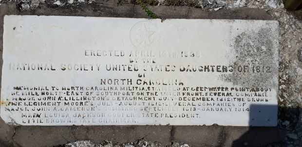 MEMORIAL TO NORTH CAROLINA MILITIA WAR OF 1812