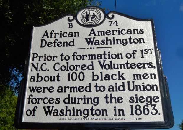 AFRICAN AMERICANS DEFEND WASHINGTON WAR MEMORIAL MARKER