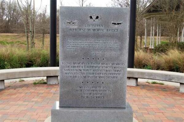 LOUISIANA AIRBORNE MEMORIAL BRIDGE FRONT