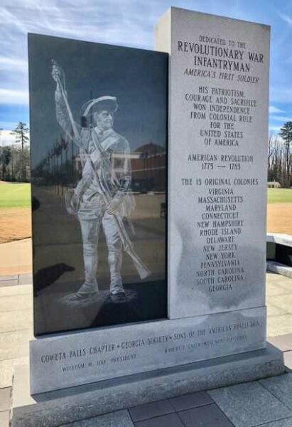 REVOLUTIONARY WAR INFANTRYMAN MEMORIAL FRONT