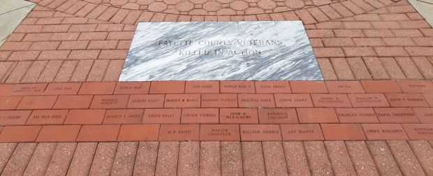 FAYETTE COUNTY VETERANS KILLED IN ACTION MEMORIAL BRICKS SECTION A