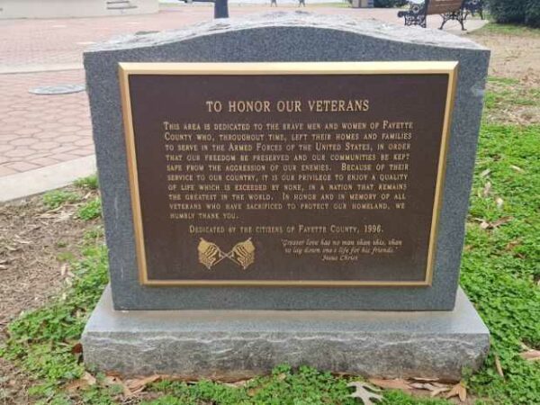FAYETTE COUNTY TO HONOR OUR VETERANS MEMORIAL