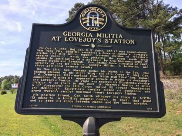 GEORGIA MILITIA LOVE JOY’S STATION MEMORIAL MARKER