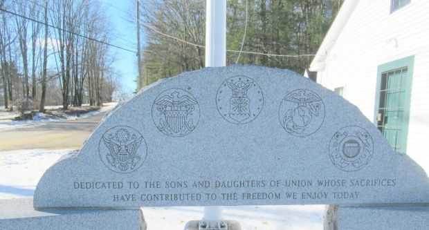 UNION VETERANS MEMORIAL DEDICATION STONE