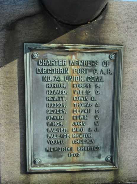 UNION CIVIL WAR MEMORIAL CANNON PLAQUE C