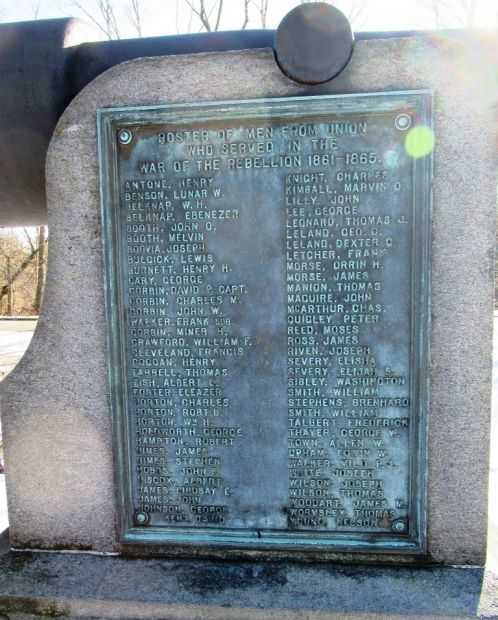 UNION CIVIL WAR MEMORIAL CANNON PLAQUE B