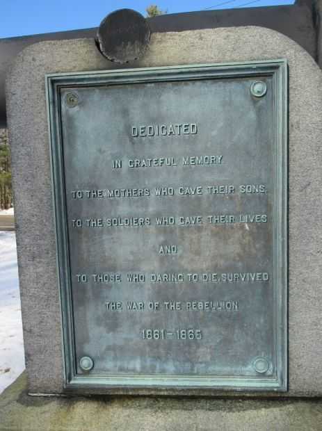 UNION CIVIL WAR MEMORIAL CANNON PLAQUE A