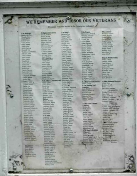 HOLDINGFORD SOLDIERS SHRINE OF WORLD WAR II MEMORIAL HONOR ROLL