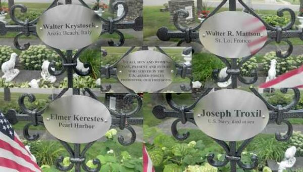 HOLDINGFORD SOLDIES SHRINE OF WORLD WAR II MEMORIAL CROSSES PLAQUES