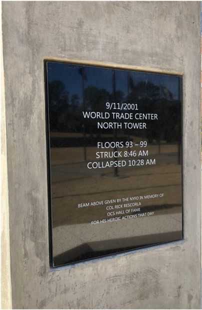 COLUMBUS WORLD TRADE CENTER BEAM MEMORIAL PLAQUE A