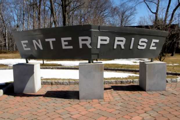 USS ENTERPRISE (CV-6) STERN PLATE MEMORIAL