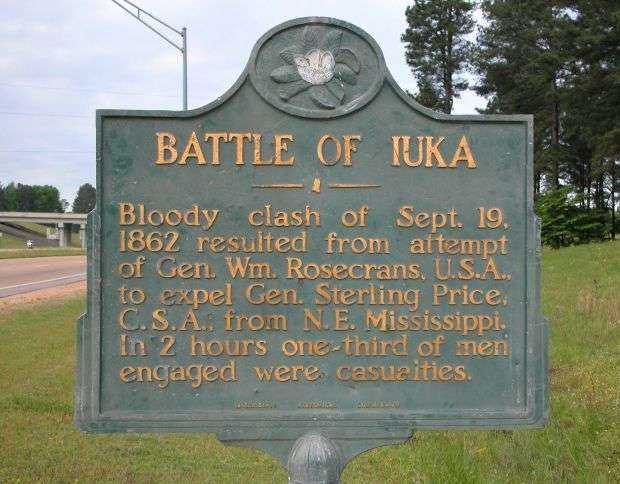 BATTLE OF IUKA WAR MEMORIAL MARKER