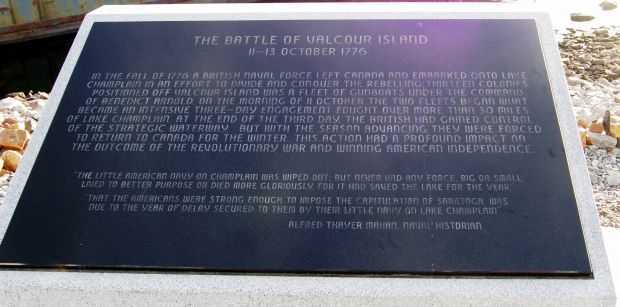 THE BATTLE OF VALCOUR ISLAND MEMORIAL PLAQUE