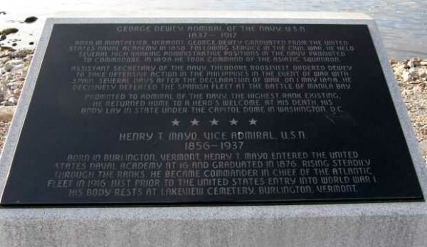 GEORGE DEWEY AND HENRY T. MAYO WAR MEMORIAL PLAQUE