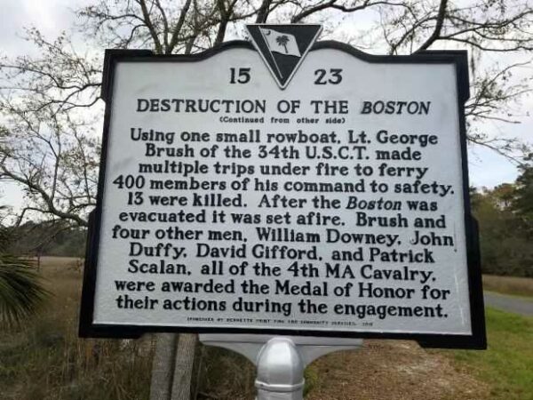 DESTRUCTION OF THE BOSTON WAR MEMORIAL MARKER BACK