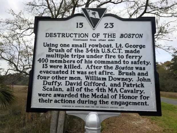 DESTRUCTION OF THE BOSTON WAR MEMORIAL MARKER BACK