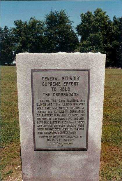 GENERAL STURIS’ BRICES CROSSROADS WAR MEMORIAL