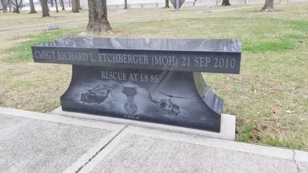 CMSGT RICHARD L. ETCHBERGER MEDAL OF HONOR MEMORIAL BENCH