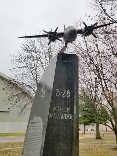 B-26 MARTIN MARAUDER MEMORIAL SIDE VIEW
