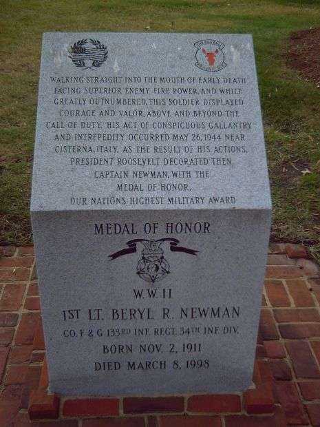1ST LT. BERYL R. NEWMAN MEMORIAL