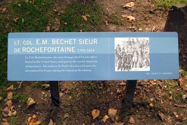 LT. COL. E.M. BECHET SIEUR DE ROCHEFONTAINE MEMORIAL PLAQUE B