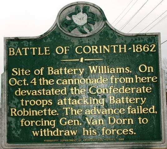 BATTLE OF CORINTH WAR MEMORIAL MARKER