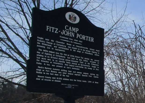 CAMP FITZ-JOHN PORTER WAR MEMORIAL MARKER BACK