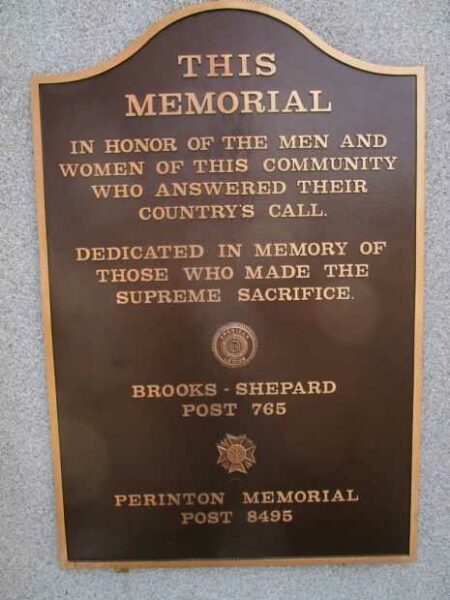 FAIRPORT VETERANS MEMORIAL P[LAQUE