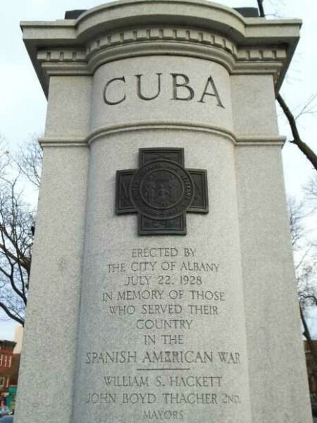 CITY OF ALBANY SPANISH-AMERICAN WAR MEMORIAL DEDICATION STONE
